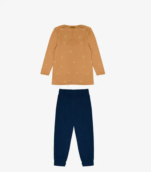 Conjunto Infantil Masculino Moletinho Select Marrom