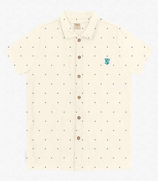 Image_Camisa Infantil Menino Viscose Dobby Trick Nick Bege