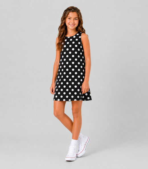 Vestido Infantil Feminino Estampado Select Preto
