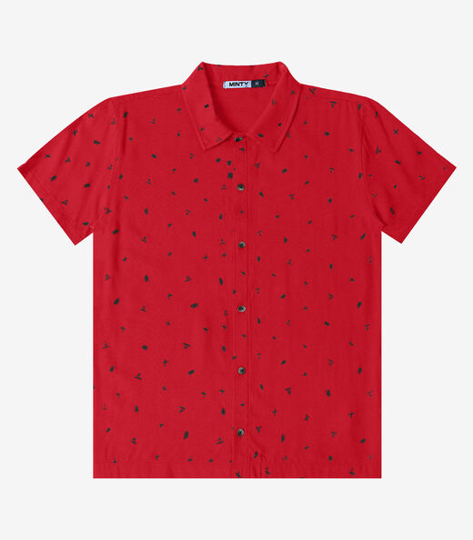 Image_Camisa Juvenil Em Viscose Masculina Minty Vermelho