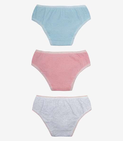 Kit Calcinha Infantil Select Rosa