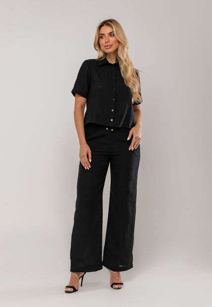 Image_Conjunto Camisa Manga Curta e Calça Pantalona Preto Salvatore