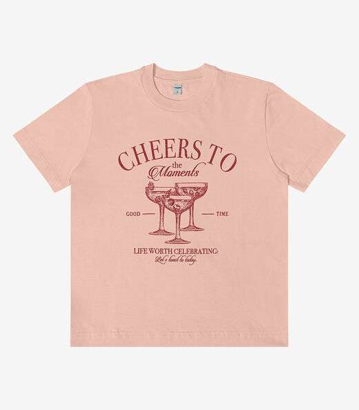 T- shirt Feminino em Meia Malha Rovitex Rosa