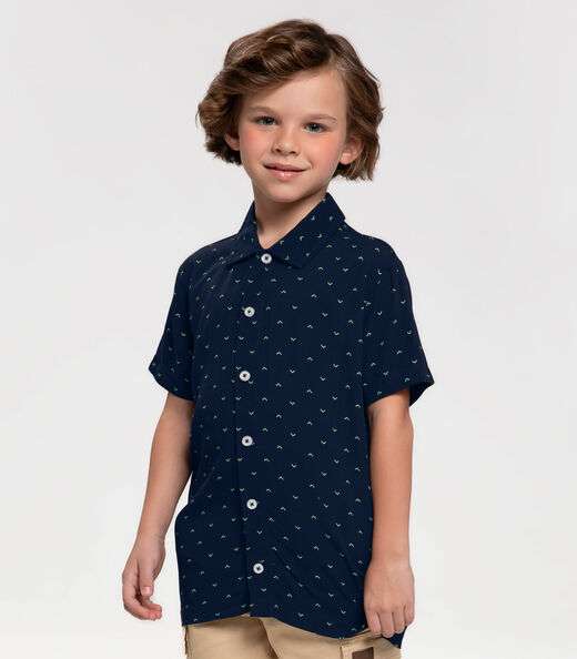Camisa Infantil Masculina Trick Nick Azul
