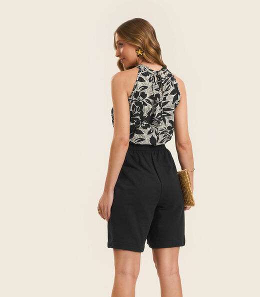 Regata Feminina em Viscotorcion Rovitex Preto