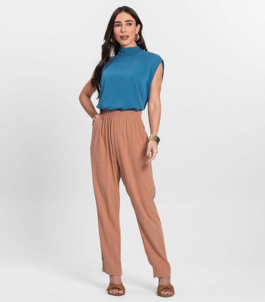 Blusa Feminina Gola Alta Endless Azul