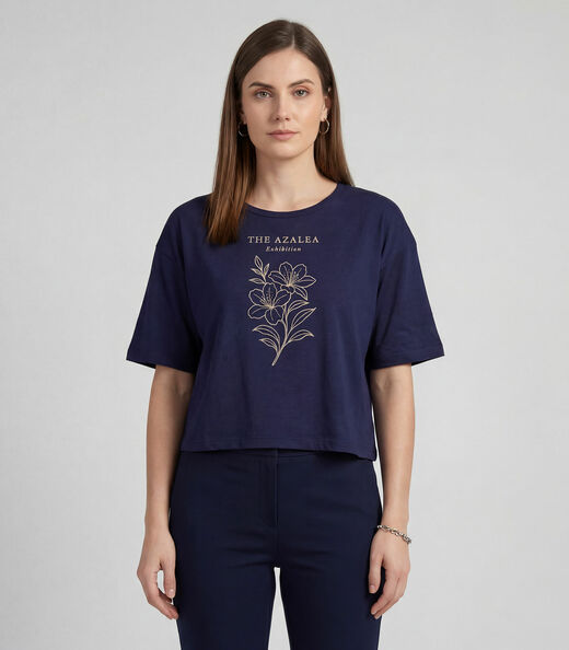 Image_Blusa Feminina Com Estampa Localizada Infinita Cor Azul