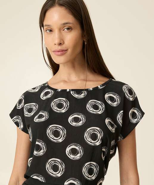 Blusa Feminina Liganete Estampa Poá Marisa