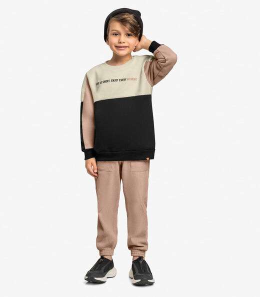 Blusão Infantil Masculino Trick Nick Bege