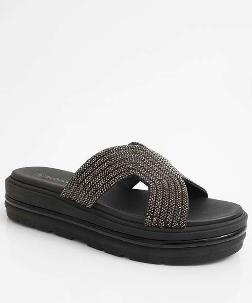 Image_Tamanco Feminino Flatform Strass Bebecê Preto