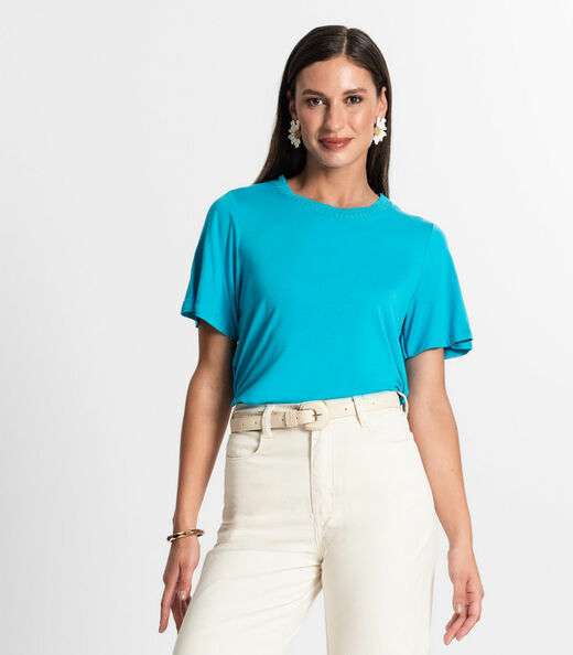 Image_Blusa Feminina Manga Curta Rovitex Azul