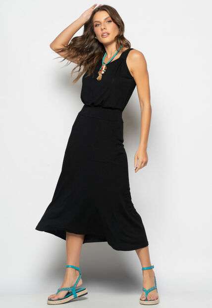 Image_Conjunto Regata Drapeada e Saia Midi Malha Preto Salvatore