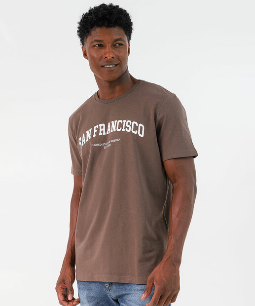 Image_Camiseta Masculina San Francisco Marisa Marrom