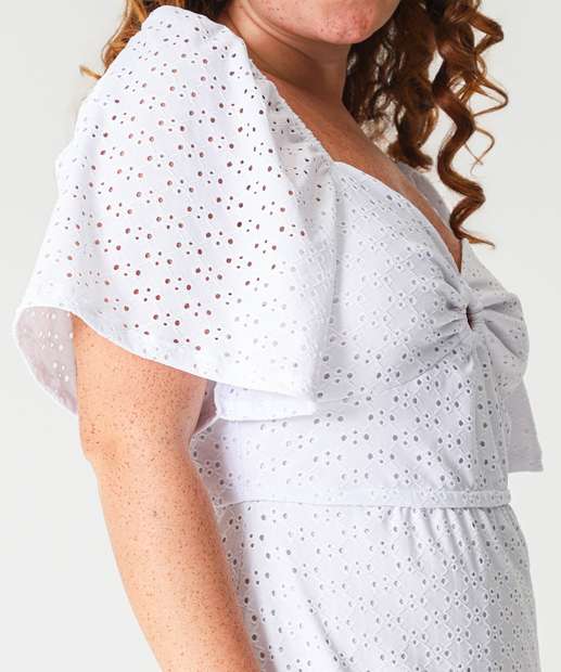 Vestido Plus Size Feminino Laise Marisa Branco