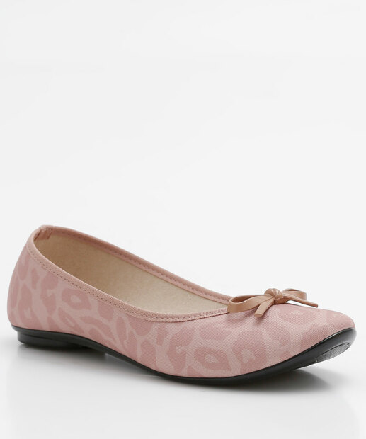 Sapatilha Feminina Bico Redondo Animal Print Moleca