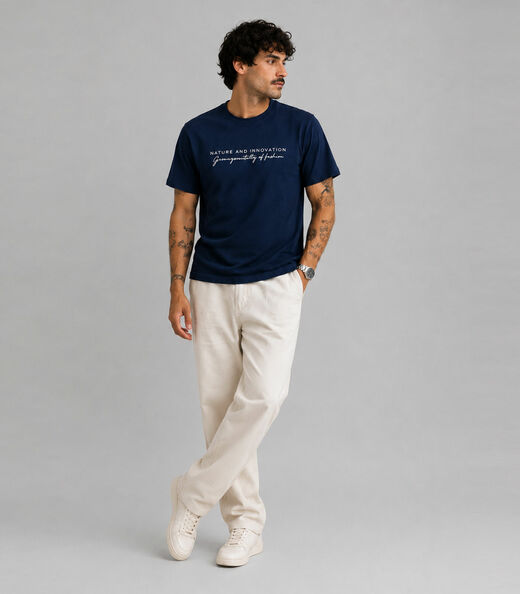 Camiseta Masculina em Pique Select Azul