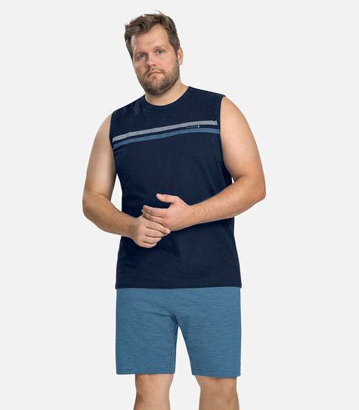 Image_Bermuda Masculina Plus Size Moletinho Diametro Azul