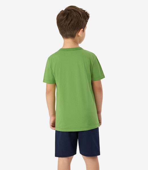 Conjunto Infantil Camiseta com Bermuda Rovi Kids Verde