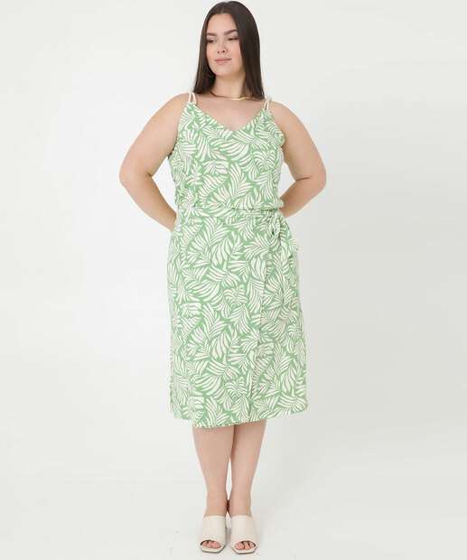 Saia Plus Size Midi Feminina Transpassada Marisa