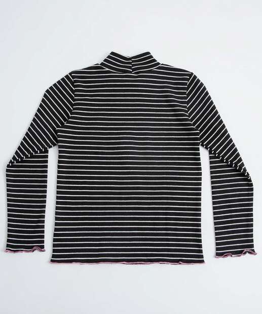 Camiseta Infantil Canelada Listrada Marisa Tam 4 a 10