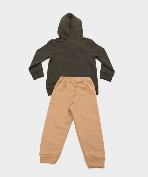 Conjunto Infantil Moletinho Rei Leão Tam 1 a 3 Verde