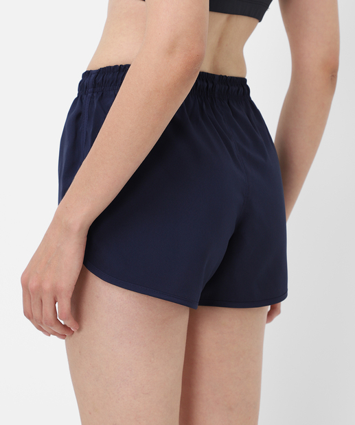 Short Feminino Fitness Básico Amarração Marisa Azul