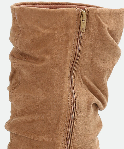 Bota Feminina Cano Alto Franzido Salto Grosso Vizzano 