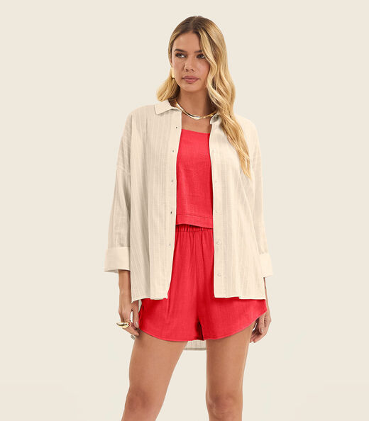 Camisa Feminina Manga Longa Endless Bege