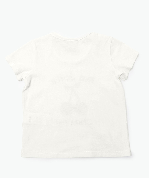 Blusa Infantil Estampa Cereja Marisa Tam 1 a 3 Off White
