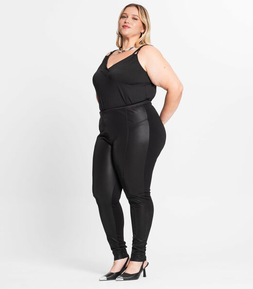 Legging Feminina Plus Size Secret Glam Preto