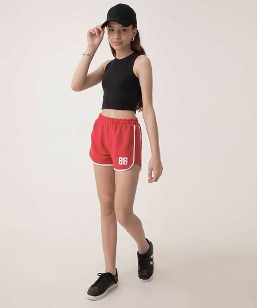 Blusa Juvenil Cropped Canelada Marisa Tam 10 a 16