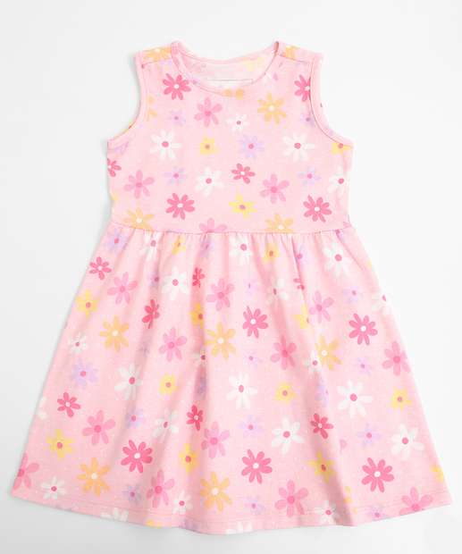 Image_Vestido Infantil Estampa Flores Marisa Tam 1 a 3 Rosa