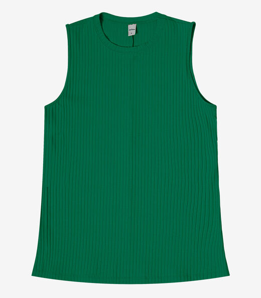 Regata Feminina Ribana Canelada Rovitex Verde