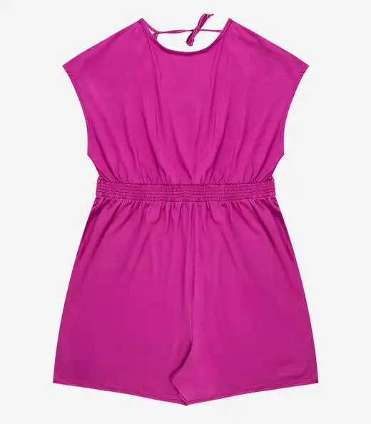 Macaquinho Feminino Malha Visco Infinita Cor Rosa