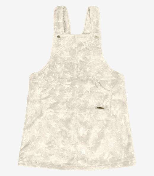 Image_Salopete Infantil Peluciada Com Glitter Trick Nick Bege