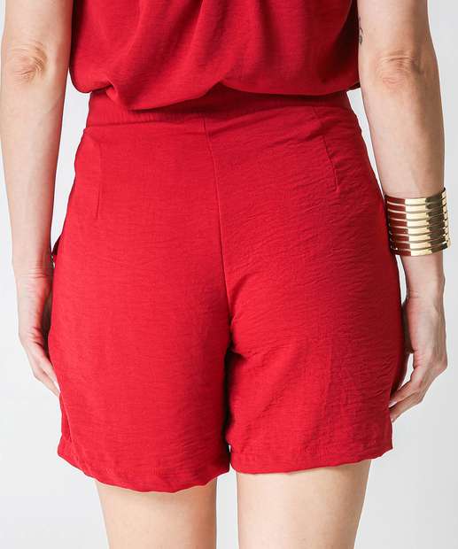 Short Feminino Airflow Textura Marisa Vermelho