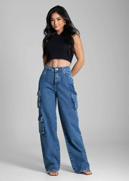 Calça Jeans Sawary Wide Leg - 282027
