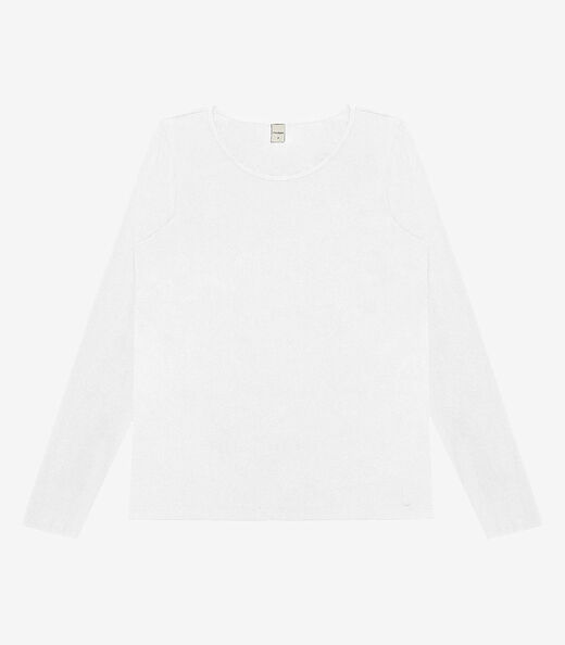 Blusa Manga Longa Básica Select Branco