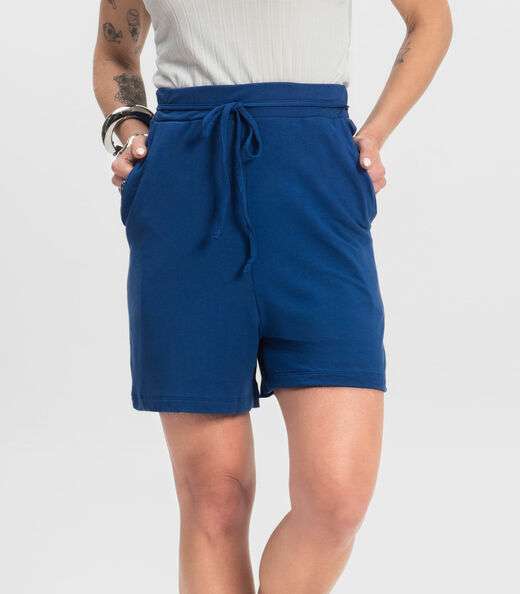 Shorts Adulto Feminino Infinita Cor Azul