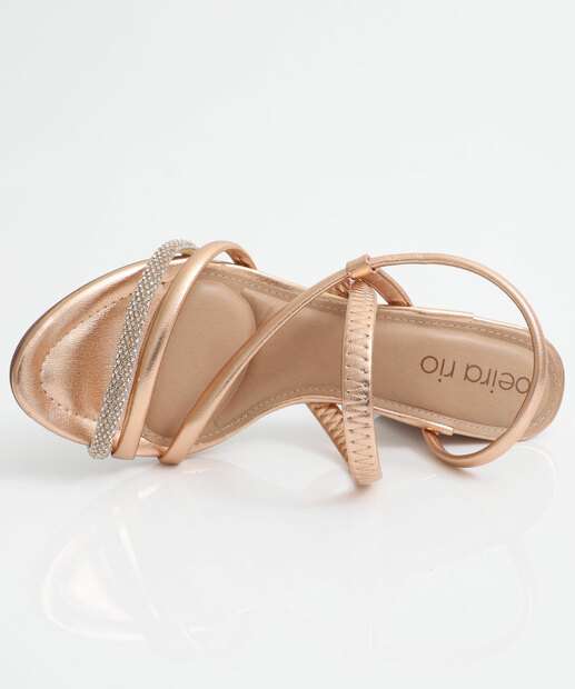 Sandália Salto Grosso Feminina Beira Rio Rosê