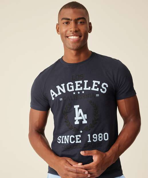 Camiseta Masculina Estampada Manga Curta 