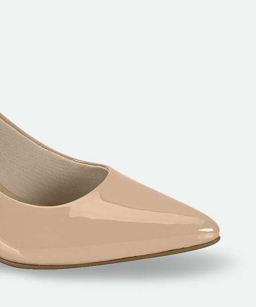 Scarpin Feminino Bico Fino Salto Grosso Moleca