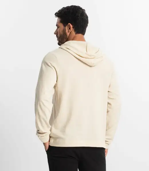 Blusão Masculino Com Capuz Diametro Bege