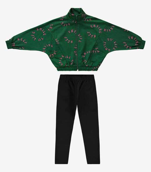 Conjunto Infantil Jaqueta Com Legging Rovi Kids Verde