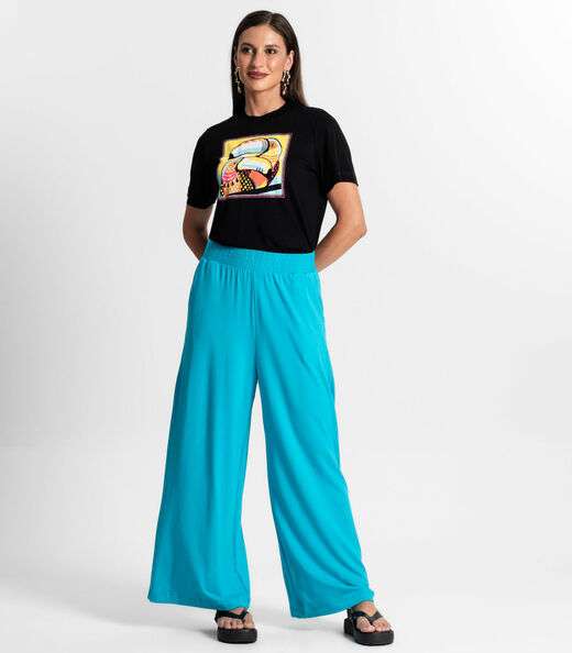 Image_Calça Feminina Em Molecotton Rovitex Azul