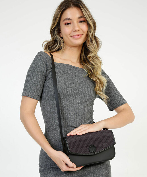 Bolsa Transversal Crossbody Feminina Textura Moleca 