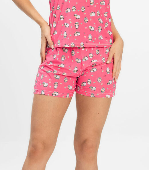 Short Doll Curto Feminino De Liganete Bella Ana Rosa