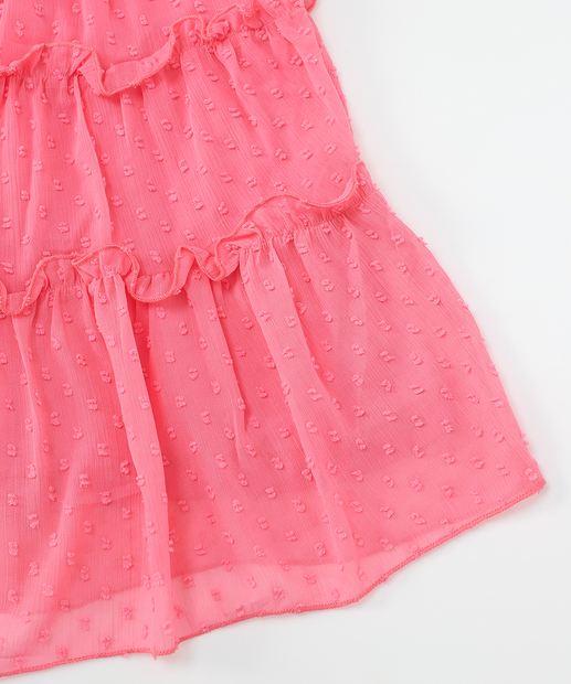 Vestido Infantil Plumette Marisa Tam 1 a 3 Rosa