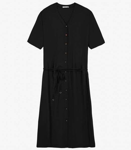 Vestido Chemise Longo Plus Size Secret Glam Preto