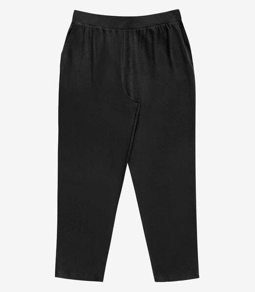 Calça Feminina Plus Size Em Molecotton Secret Glam Preto